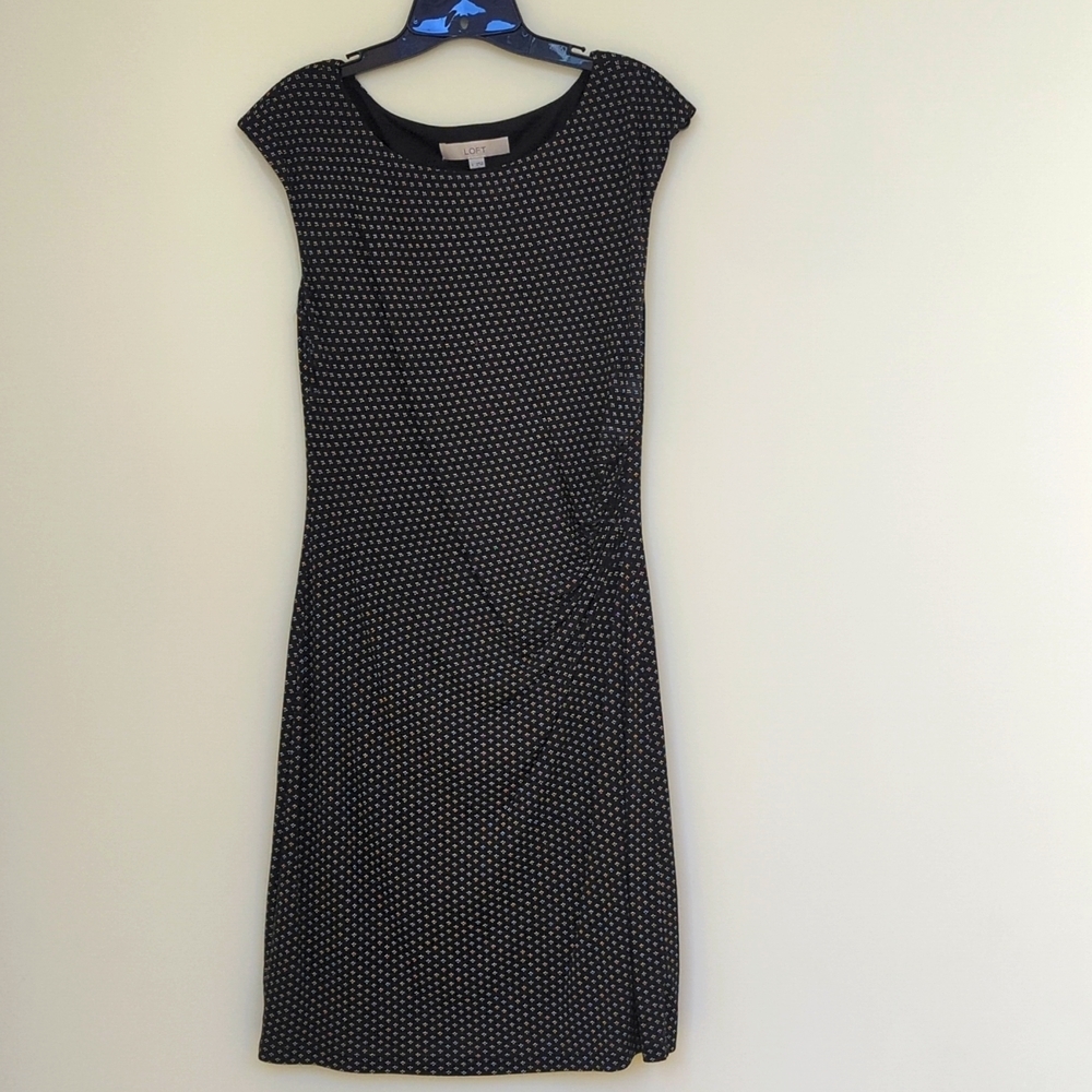 LOFT | Black & Cream Sheath Dress
